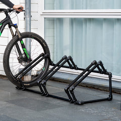 SimplyConnect BikeDock – Stilren, Robust Och Flexibelt Cykelställ - svarta rör/svarta kopplingar