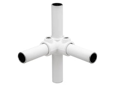 Genomgående 3-vägs koppling Vit - 27 mm