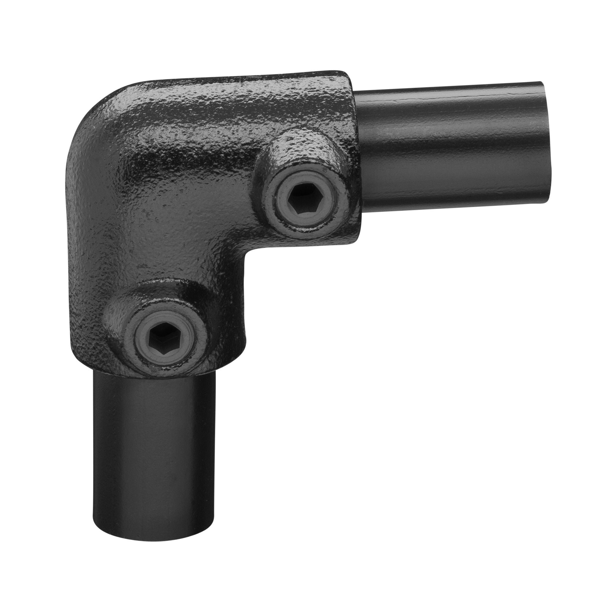 90-Graders Koppling Svart - 48 mm