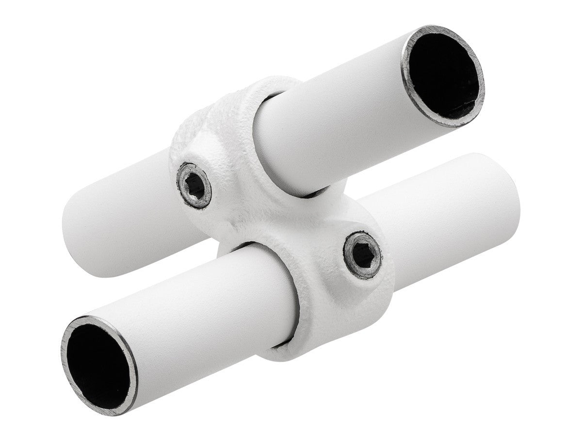 Genomgående 2-vägs Koppling Vit - 34 mm