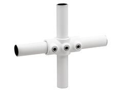 Genomgående 90° Korskoppling Vit - 34 mm