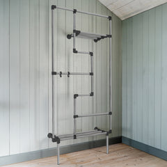 SpaceMaker - Ordning med stil - Aluminium rör/svarta kopplingar