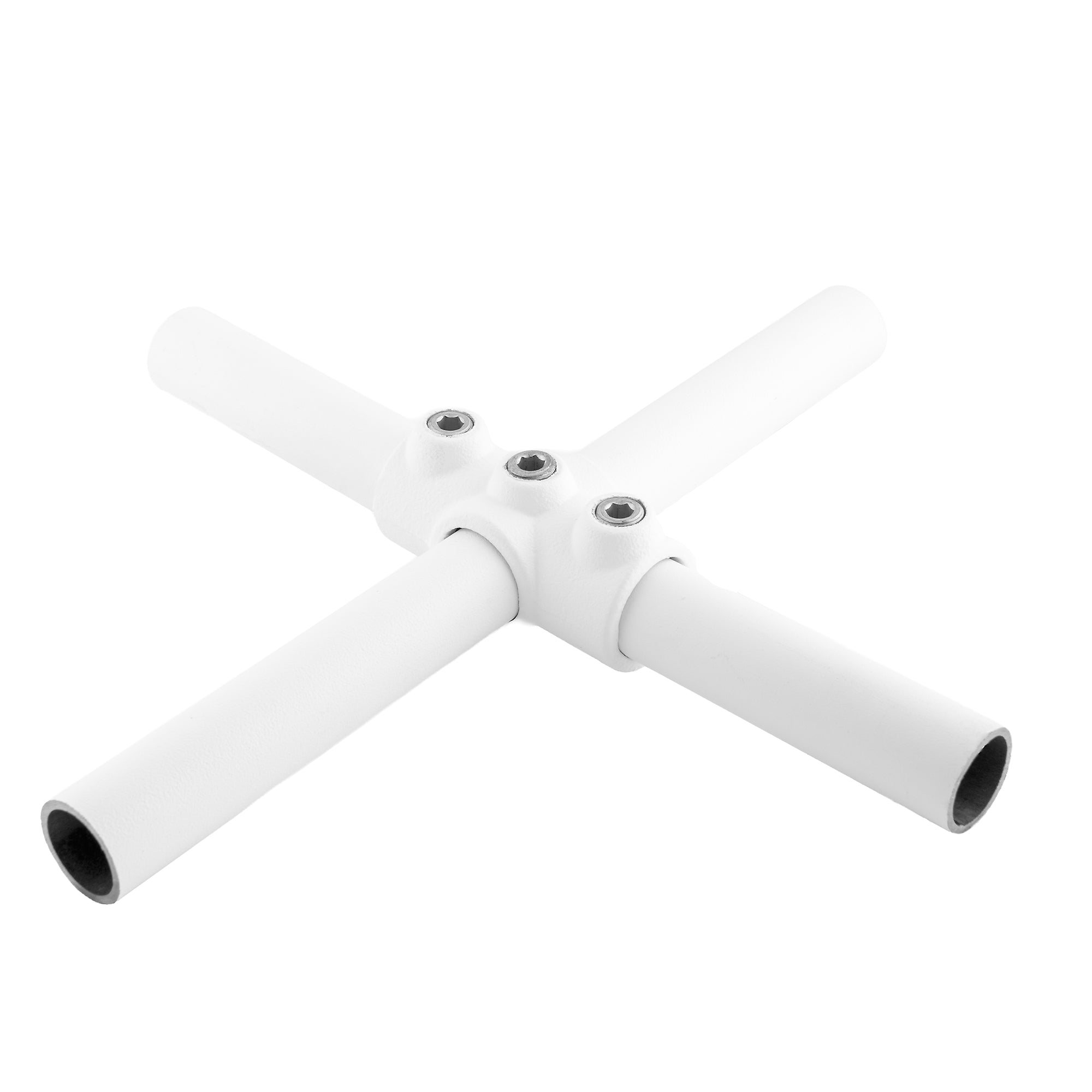 Genomgående Korskoppling Vit - 34 mm